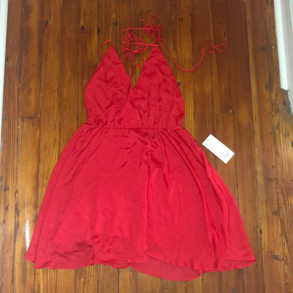 Tobi | Red Skater Dress - Picture 3 of 4